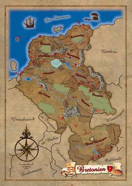 Landkarte Bretoniens